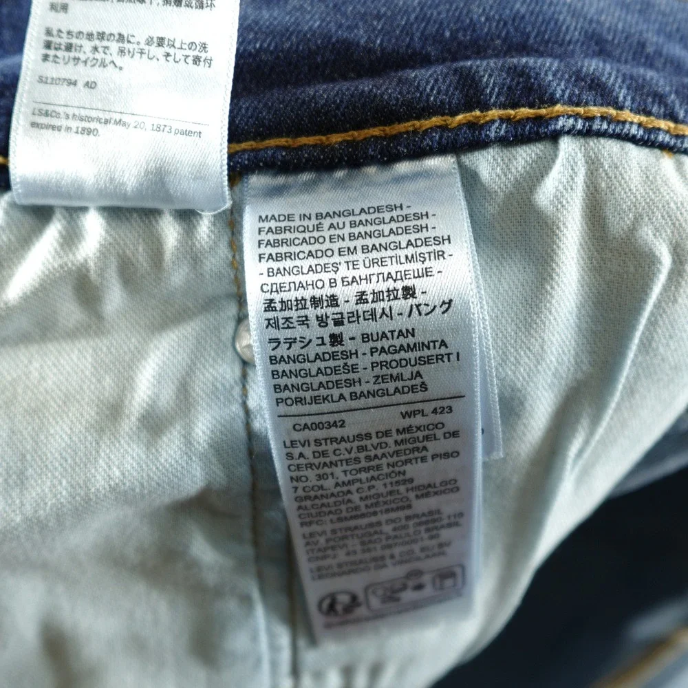 Levi's Jeans Mens 40x30 Blue‎ 559 Relaxed Straight Leg Stretch Medium Wash